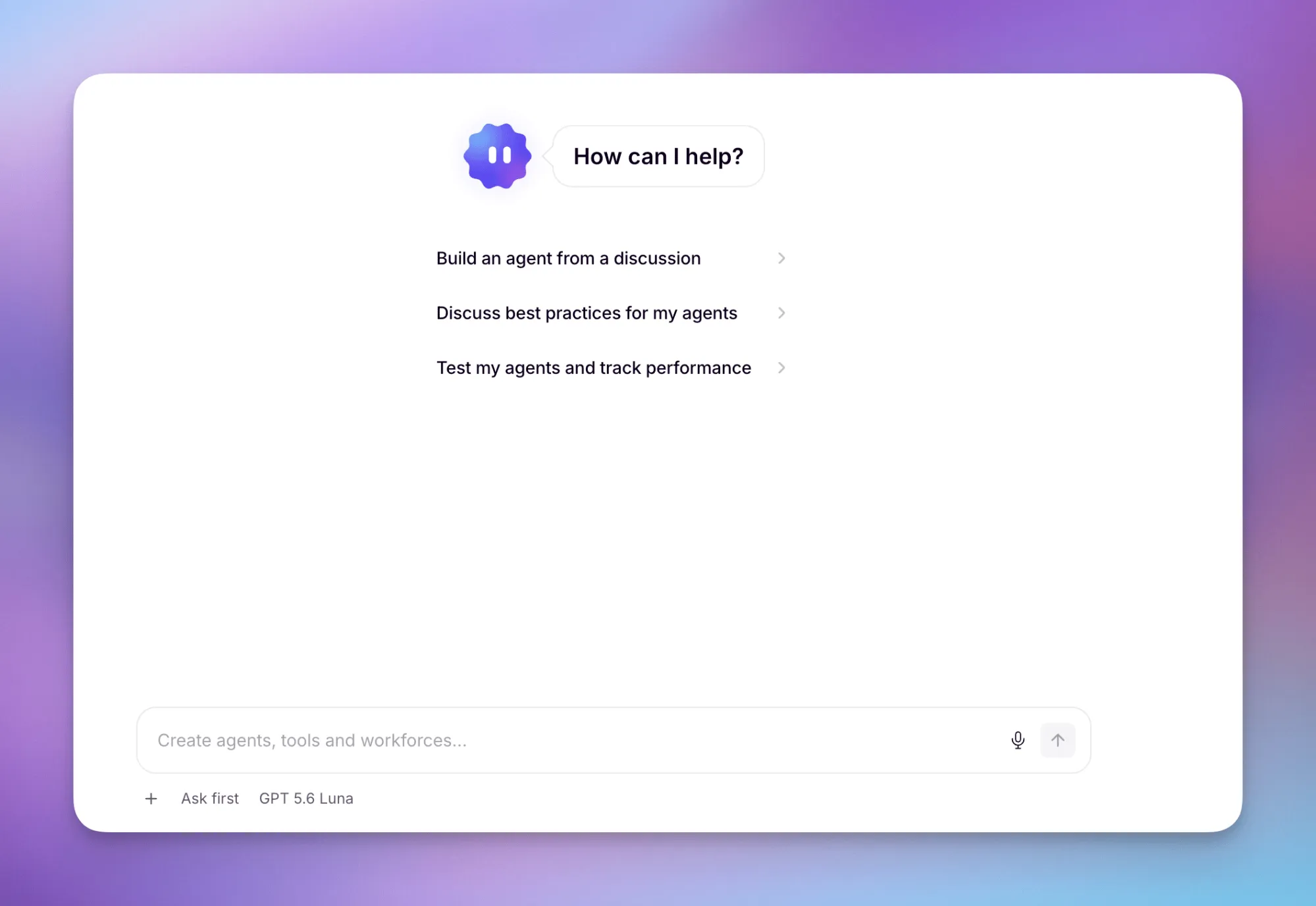 Invent inside Relevance AI, asking "How can I help?"
